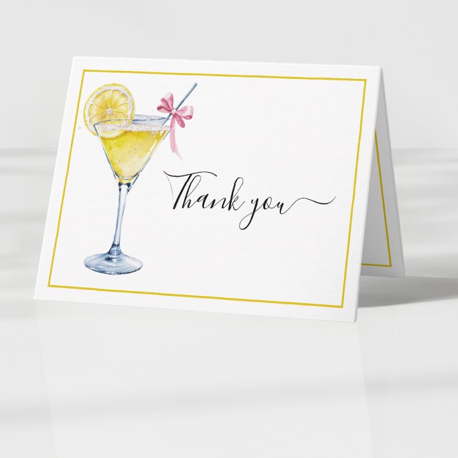Coquette Citron Cocktail Martini Tack Kort (Skapare uppladdad)