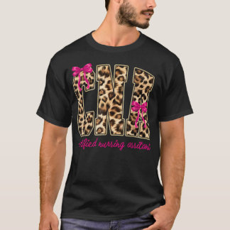 Coquette Cna Sjuksköterska Leopard Certifierad Omv T Shirt