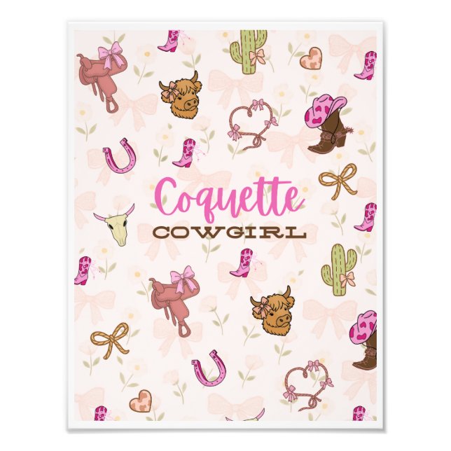 Coquette Cowgirl Tryck (Framsidan)