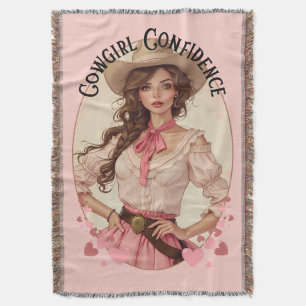 Coquette Cowgirl Western Mode Porträtt Filt