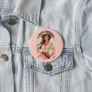 Coquette Cowgirl Westernare Mode Porträtt Knapp