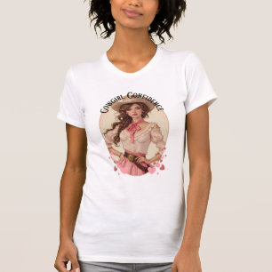 Coquette Cowgirl Westernare Mode Porträtt T Shirt