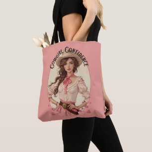 Coquette Cowgirl Westernare Mode Porträtt Tygkasse