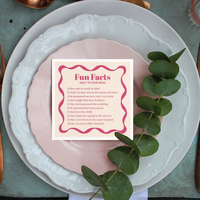 Coquette Curvy Ribbon Retro Bröllop Pappersservett (Skapare uppladdad)