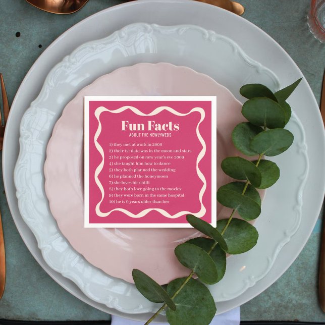 Coquette Curvy Ribbon Retro Bröllop Pappersservett (Skapare uppladdad)