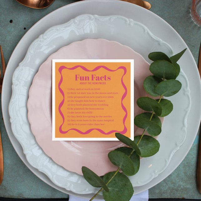 Coquette Curvy Ribbon Retro Bröllop Pappersservett (Skapare uppladdad)