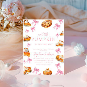 Coquette Cutie Paj Sweet Rosa Bow Baby Shower Inbjudningar