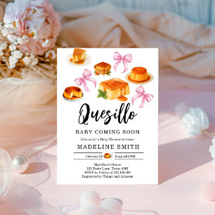 Coquette Cutie quesillo Sweet Rosa Bow Baby Shower Inbjudningar