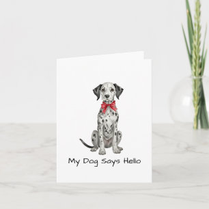 Coquette Dalmatian Puppy Watercolor Kort