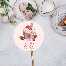 Coquette-estetik Rosa band Äppelkaka Exakt flicka Runt Klistermärke