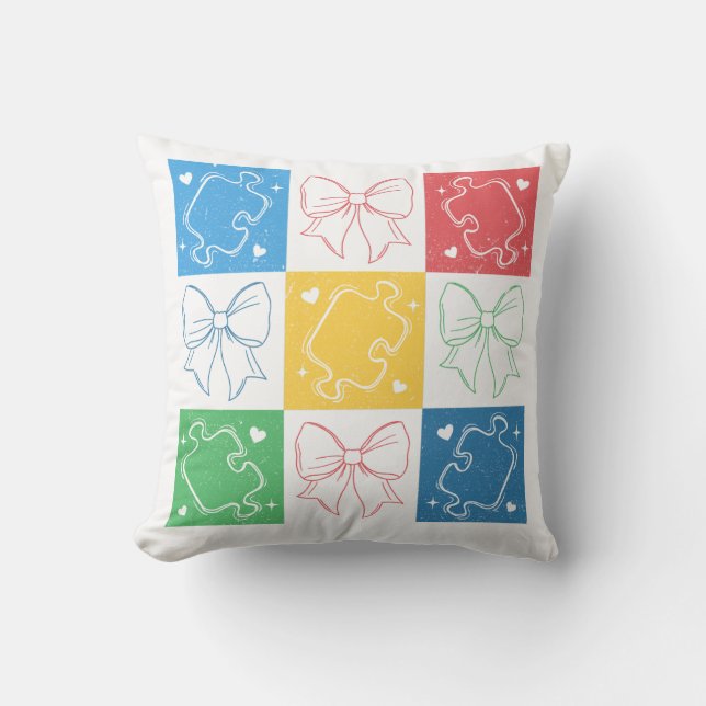 Coquette-fack för retro-kontrollerad autism kudde (Framsida)