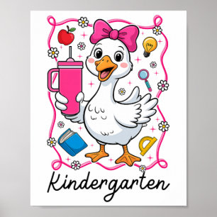 Coquette Fånig Goose Kindergarten Kid Girl 1:a dag Poster