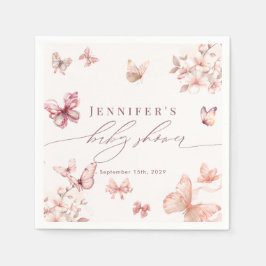 Coquette Fjäril |  Fjärilar Baby Shower  Pappersservett