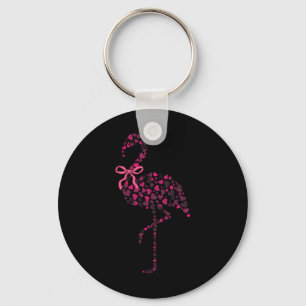 Coquette Flamingo Hjärtat Söt Rosa Alla Hjärtans D Nyckelring