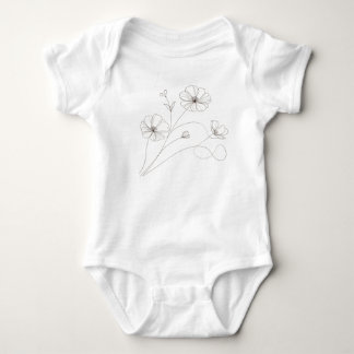 Coquette Floral Iced Coffee Baby Bodysuit | Trendi T Shirt