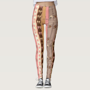 Coquette Fotboll Bågar Leopardmönster (7) Leggings