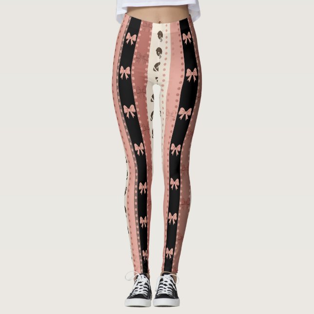 Coquette-fotboll Böjar Leopardmönster (11) Leggings (Framsida)