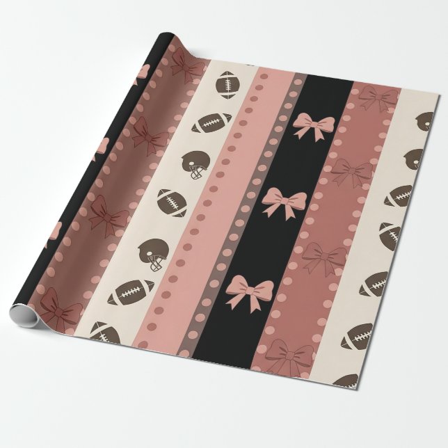 Coquette Fotboll Bow Leopard Mönster (13) Presentpapper (Utrullad)
