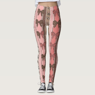 Coquette Fotboll Bow Leopard Mönster (2) Leggings