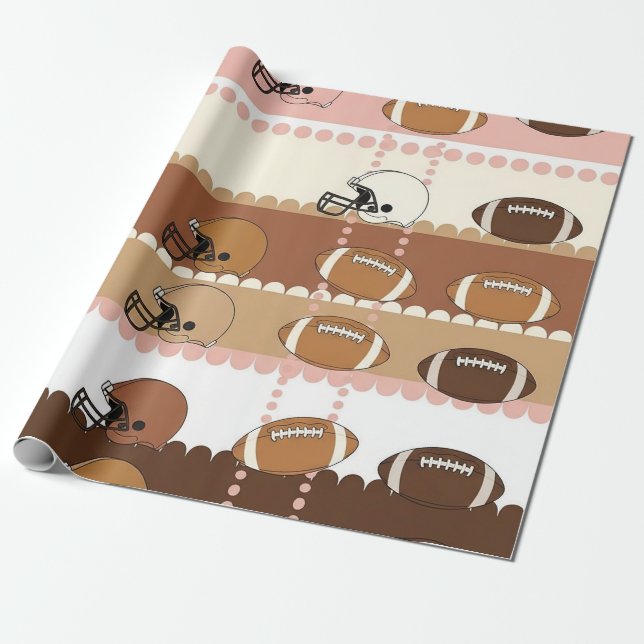 Coquette Fotboll Bow Leopard Mönster (5) Presentpapper (Utrullad)