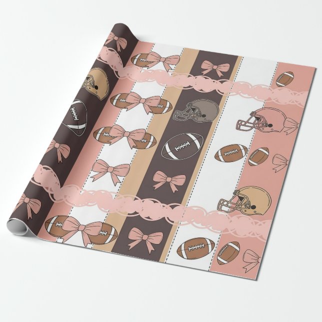Coquette Fotboll Bow Leopard Mönster (6) Presentpapper (Utrullad)