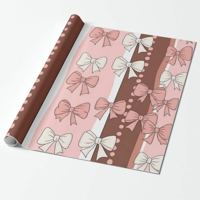 Coquette Fotboll Bow Leopard Mönster (7) Presentpapper (Utrullad)