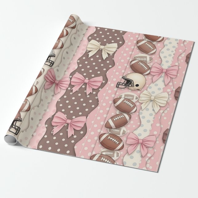 Coquette Fotboll Bow Leopard Mönster (9) Presentpapper (Utrullad)