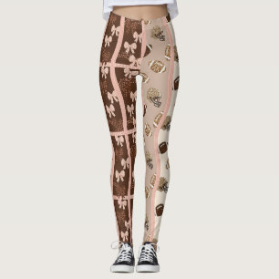 Coquette fotbolls slingor Leopardmönster (4) Leggings