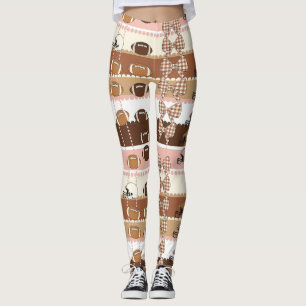 Coquette fotbolls slingor Leopardmönster (5) Leggings