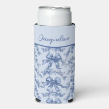 Coquette Fransk Blue Toile Bride Bachelorette