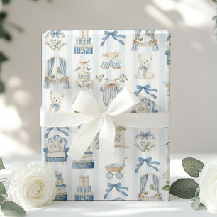Coquette Fransk Plantskola Barnvagn Baby Shower Bl Presentpapper
