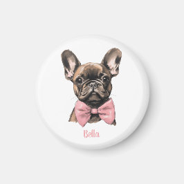 Coquette Frenchie Costumizable Namn Magnet