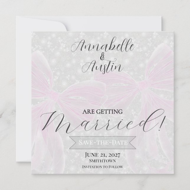 Coquette Genomskinliga Rosa Slingor Platt Spara Da Datumet (Framsida)