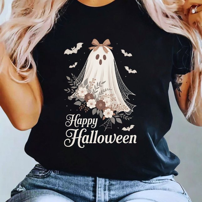 Coquette Ghost Halloween Flower Ghost Spooky T Shirt (Skapare uppladdad)