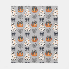 Coquette Ghost Pumpkin - Adsible and Spooky Fleecefilt