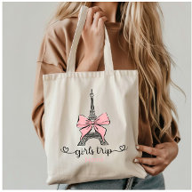 Coquette Girl Resa Eiffel Torn & Rosa Bow Anpassni