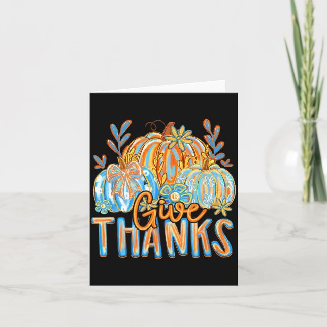 Coquette Give Thanks Christian Thanksgiving Floral Kort (Framsida)
