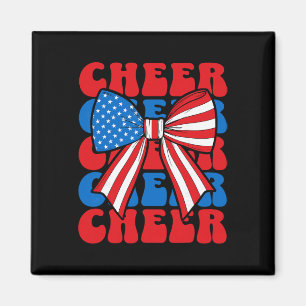 Coquette Glädjebåge Sport Cheerleader Usa Amerikan Magnet