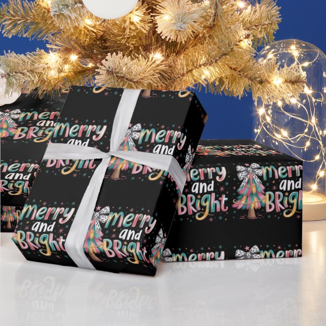 Coquette Glitter Julgran Merry och Bright Presentpapper (Helgdagar)
