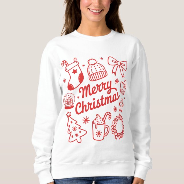 Coquette God Jul Klotter Trädsling T Shirt (Framsida)