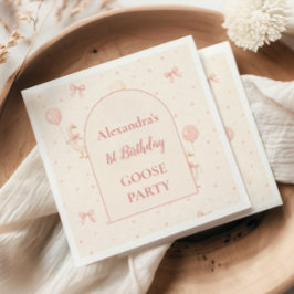 Coquette Goose 1st Birthday Pappersservett