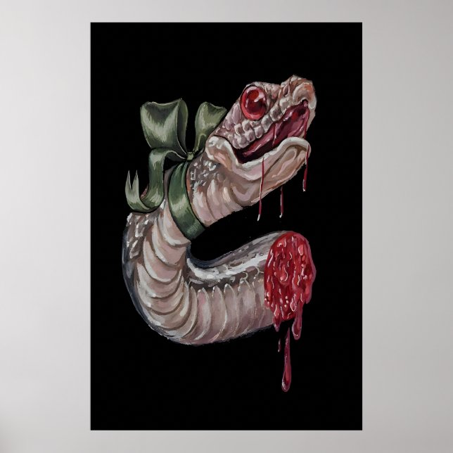 Coquette gotisk orm med båge - 5x7 tum till 8x10 poster (Framsidan)