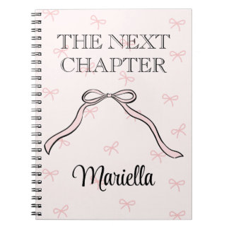 Coquette Graduate Personalized Pink Bow Diary Anteckningsbok