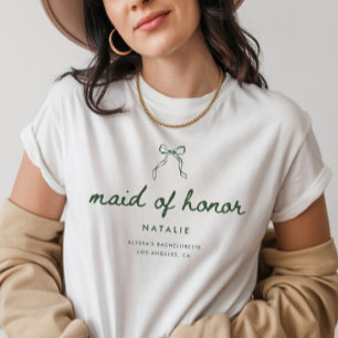 Coquette Grön Brudtjänst Brudnamn Sängvätning T Shirt