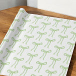 Coquette Grönt Bow Ribbon Gifter sig Presentpapper<br><div class="desc">Papper radbrytning av Coquette Grönt Bow-menyfliksområdet Gifter sig radbrytning</div>