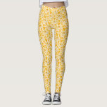 Coquette Gult Bows Hand plockade Mönster Leggings<br><div class="desc">Coquette och vismisk baltning med hand plockade som illustration av gultens bågar och hjärtan.</div>