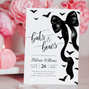 Coquette Halloween Baby Shower-inbjudan Inbjudningar