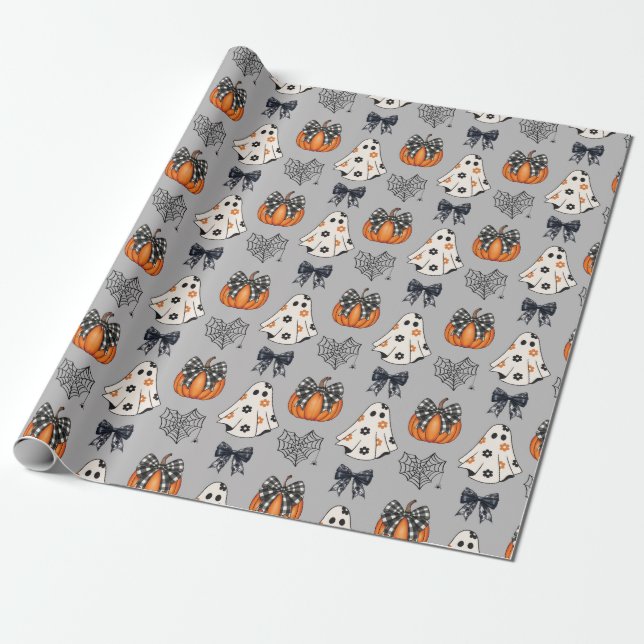 Coquette Halloween Charm Presentpapper (Utrullad)