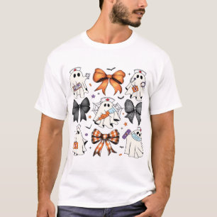 Coquette Halloween Ghost Sjuksköterska Klassisk T- T Shirt
