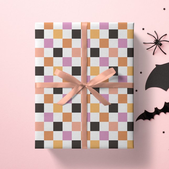 Coquette Halloweenfest Rutig Rutcheckad Presentpapper (Skapare uppladdad)